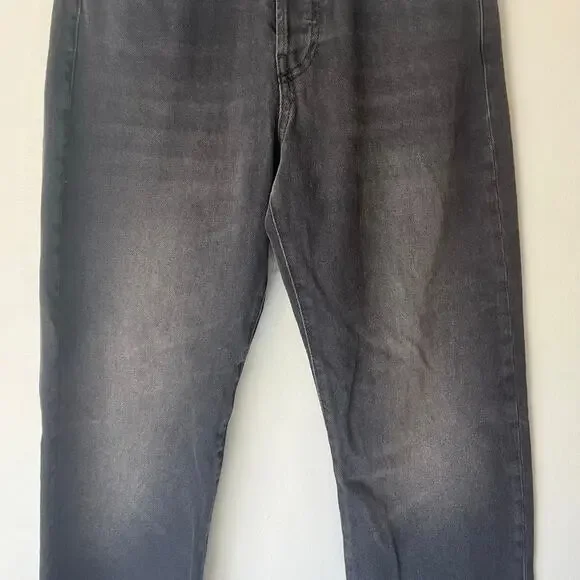 NWT! Zara Straight Leg Dark Gray High Rise Jean Size 4 - Picture 8 of 13